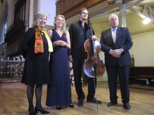 The Ambassador and Mrs Huhtaniemi with Laura Mikkola and Tuomas Ylinen